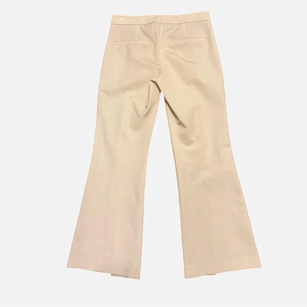 Alice + Olivia Walker Cropped Pants Off‑White/Cream with Front Slit Size 2 NWT - Picture 5 of 7